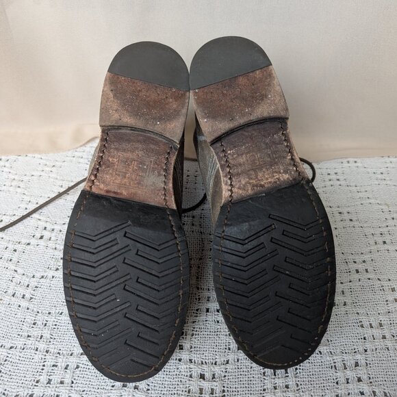 Frye Veronica Combat Women's Leather Ankle Boots Stonewashed Brown Distressed 8B - Picture 9 of 9